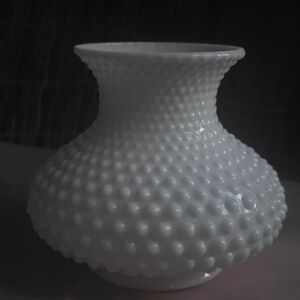 Vtg Hobnail Lamp Shade Hurricane 5"H, 3.25" Fitter 6" Belly